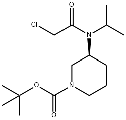 (S)-3-[(2-Chloro-acetyl)-isopropyl-aMino]-piperidine-1-carboxylic acid tert-butyl ester 结构式