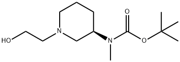 [(R)-1-(2-Hydroxy-ethyl)-piperidin-3-yl]-Methyl-carbaMic acid tert-butyl ester 结构式