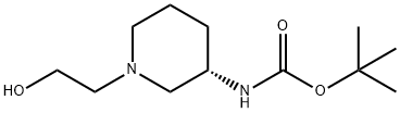 [(S)-1-(2-Hydroxy-ethyl)-piperidin-3-yl]-carbaMic acid tert-butyl ester 结构式