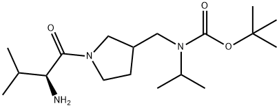 [1-((S)-2-AMino-3-Methyl-butyryl)-pyrrolidin-3-ylMethyl]-isopropyl-carbaMic acid tert-butyl ester 结构式