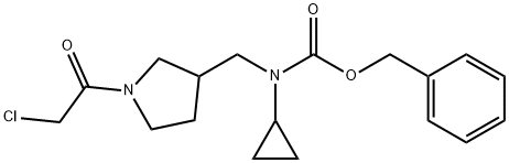 [1-(2-Chloro-acetyl)-pyrrolidin-3-ylMethyl]-cyclopropyl-carbaMic acid benzyl ester 结构式