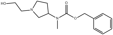 1-(2-羟基-乙基)-吡咯烷-3-基]-甲基-氨基甲酸苄酯 结构式