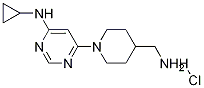 [6-(4-氨甲基哌啶-1-基)-嘧啶-4-基]-环丙基胺盐酸盐 结构式