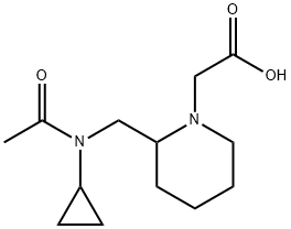 {2-[(Acetyl-cyclopropyl-aMino)-Methyl]-piperidin-1-yl}-acetic acid 结构式