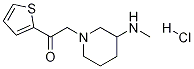 2-(3-甲氨基哌啶-1-基)-1-噻吩-2-基-乙酮盐酸盐 结构式