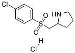 2-(4-氯-苯磺酰基甲基)-吡咯烷盐酸盐 结构式
