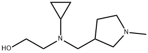 2-[Cyclopropyl-(1-Methyl-pyrrolidin-3-ylMethyl)-aMino]-ethanol 结构式