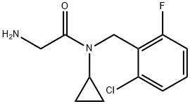 2-AMino-N-(2-chloro-6-fluoro-benzyl)-N-cyclopropyl-acetaMide 结构式