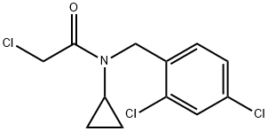 2-Chloro-N-cyclopropyl-N-(2,4-dichloro-benzyl)-acetaMide 结构式