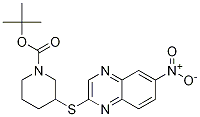 3-(6-Nitro-quinoxalin-2-ylsulfanyl)
-piperidine-1-carboxylic acid tert-
butyl ester 结构式