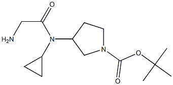 3-[(2-AMino-acetyl)-cyclopropyl-aMino]-pyrrolidine-1-carboxylic acid tert-butyl ester 结构式