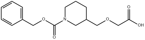 2-((1-((苄氧基)羰基)哌啶-3-基)甲氧基)乙酸 结构式