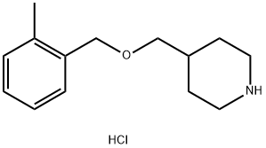 4-(2-甲基-苄氧基甲基)-哌啶盐酸盐 结构式