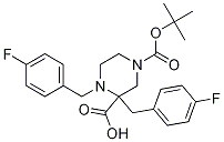 4-(4-Fluoro-benzyl)-piperazine-1,3-dicarboxylic acid 1-tert-butyl ester 3-(4-fluoro-benzyl) ester 结构式