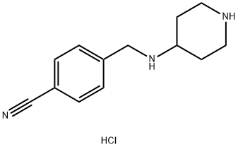 4-(哌啶-4-基氨甲基)-苄腈盐酸盐 结构式