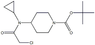 4-[(2-Chloro-acetyl)-cyclopropyl-aMino]-piperidine-1-carboxylic acid tert-butyl ester 结构式