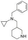 N-苄基-N-(哌啶-3-基甲基)环丙胺 结构式