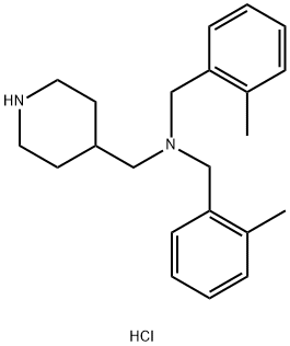 双-(2-甲基-苄基)-哌啶-4-基甲基-胺盐酸盐 结构式