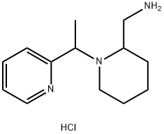 C-[1-(1-吡啶-2-基-乙基)-哌啶-2-基]甲胺盐酸盐 结构式