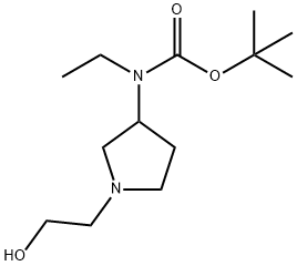 Ethyl-[1-(2-hydroxy-ethyl)-pyrrolidin-3-yl]-carbaMic acid tert-butyl ester 结构式
