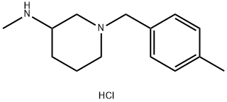 甲基-[1-(4-甲基-苄基)-哌啶-3-基]-胺盐酸盐 结构式