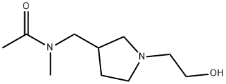 N-[1-(2-Hydroxy-ethyl)-pyrrolidin-3-ylMethyl]-N-Methyl-acetaMide 结构式