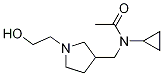 N-Cyclopropyl-N-[1-(2-hydroxy-ethyl)-pyrrolidin-3-ylMethyl]-acetaMide 结构式