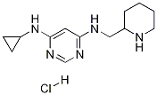 N-环丙基-N'-哌啶-2-基甲基-嘧啶-4,6-二胺盐酸盐 结构式