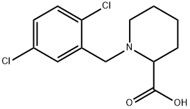 1-(2,5-二氯-苄基)-哌啶-2-羧酸 结构式