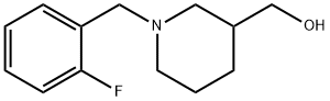 1-(2-氟-苄基)-哌啶-3-基]-甲醇 结构式