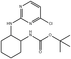 [2-(4-氯-嘧啶-2-基氨基)-环己基]-氨基甲酸叔丁酯 结构式