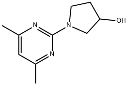 1-(4,6-Dimethyl-pyrimidin-2-yl)-pyrrolidin-3-ol 结构式