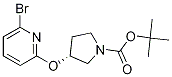 (R)-3-(6-溴-吡啶-2-基氧基)-吡咯烷-1-羧酸叔丁基酯 结构式