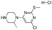 4-氯-6-(2-甲基-哌嗪-1-基)-2-甲硫基嘧啶盐酸盐 结构式