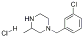 1-(3-Chloro-benzyl)-3-methyl-piperazine hydrochloride 结构式