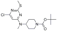 4-[(6-氯-2-甲硫基-嘧啶-4-基)-甲基-氨基]-哌啶-1-羧酸叔丁基酯 结构式