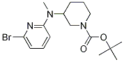 3-[(6-溴-吡啶-2-基)-甲基-氨基]-哌啶-1-羧酸叔丁基酯 结构式