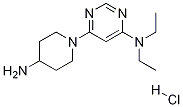 [6-(4-Amino-piperidin-1-yl)-pyrimidin-4-yl]-diethyl-amine hydrochloride 结构式
