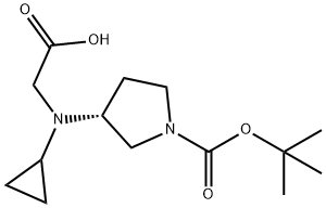 (R)-3-(CarboxyMethyl-cyclopropyl-aMino)-pyrrolidine-1-carboxylic acid tert-butyl ester 结构式