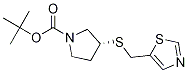 (R)-3-(Thiazol-5-ylMethylsulfanyl)-
pyrrolidine-1-carboxylic acid tert-
butyl ester 结构式