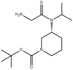 (R)-3-[(2-AMino-acetyl)-isopropyl-aMino]-piperidine-1-carboxylic acid tert-butyl ester 结构式