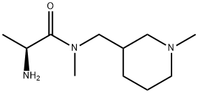 (S)-2-AMino-N-Methyl-N-(1-Methyl-piperidin-3-ylMethyl)-propionaMide 结构式