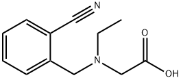 N-(2-氰基苄基)-N-乙基甘氨酸 结构式