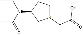 [(S)-3-(Acetyl-ethyl-aMino)-pyrrolidin-1-yl]-acetic acid 结构式