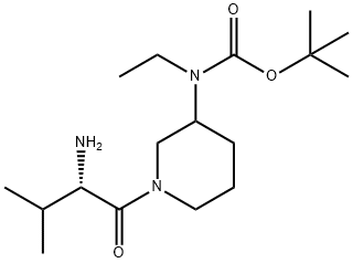 [1-((S)-2-AMino-3-Methyl-butyryl)-piperidin-3-yl]-ethyl-carbaMic acid tert-butyl ester 结构式