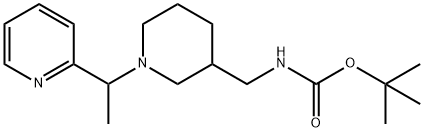 [1-(1-吡啶-2-基-乙基)-哌啶-3-基甲基]-氨基甲酸叔丁基酯 结构式