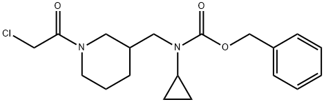 [1-(2-Chloro-acetyl)-piperidin-3-ylMethyl]-cyclopropyl-carbaMic acid benzyl ester 结构式