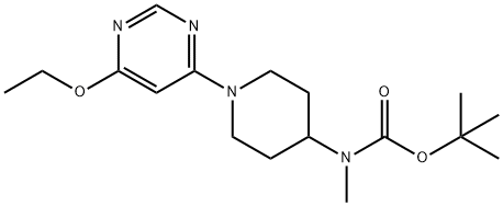 [1-(6-乙氧基-嘧啶-4-基)-哌啶-4-基]-甲基-氨基甲酸叔丁基酯 结构式