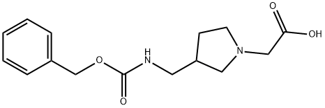 [3-(BenzyloxycarbonylaMino-Methyl)-pyrrolidin-1-yl]-acetic acid 结构式
