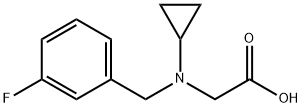 N-环丙基-N-(3-氟苄基)甘氨酸 结构式